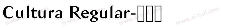 Cultura Regular字体转换